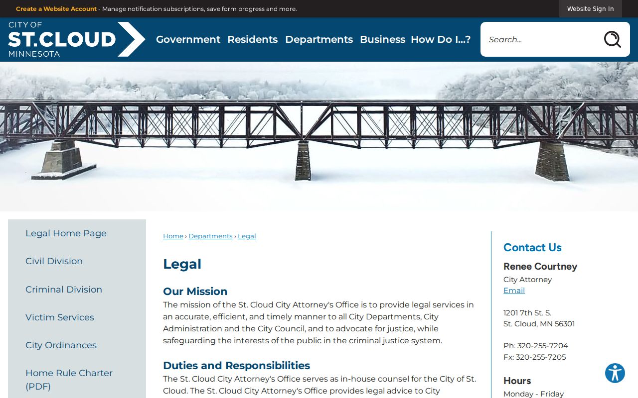 St. Cloud court record legal department context