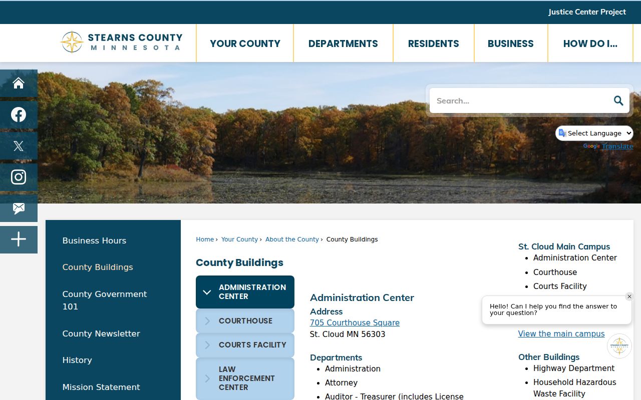 St. Joseph court record Stearns County buildings and court routing context